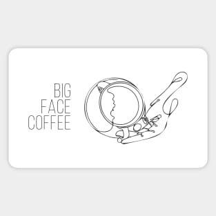 Coffee Time Cup of Big Face Coffee Sticker